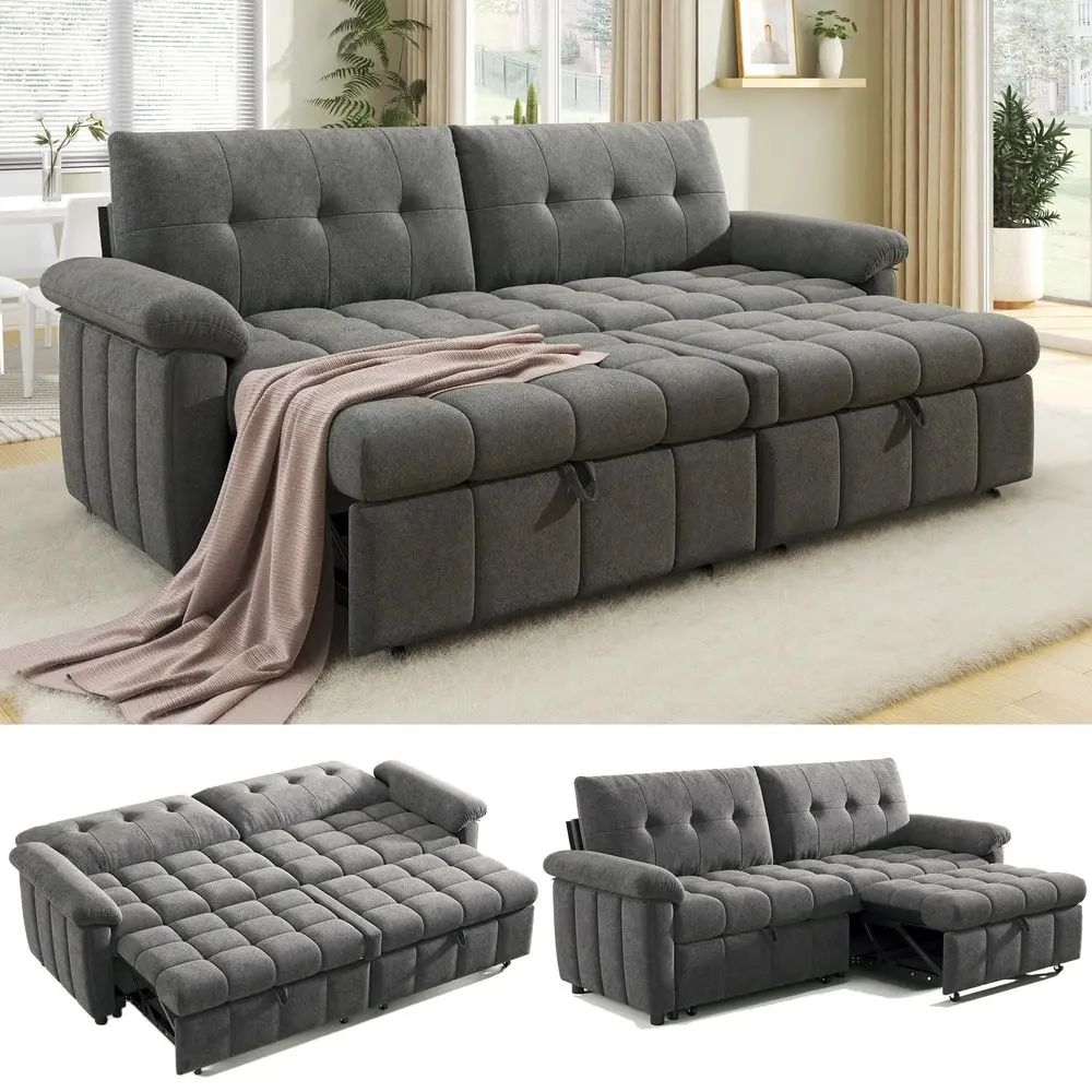 93 4in1 Convertible Sofa Bed, Full Size Cloud Sleeper Sofa, Tufted Chenille, 5Position Adjustable Backrest, 10Minute ToolFree A
93 4in1 Convertible Sofa Bed, Full Size Cloud Sleeper Sofa, Tufted Chenille, 5Position Adjustable Backrest, 10Minute ToolFree A