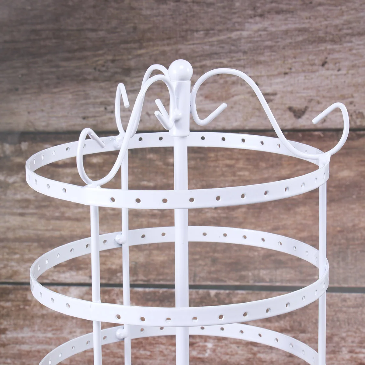 4-уровневая вращающаяся подставка для сережек с 144 отверстиями, металлическая стойка для ювелирных изделий, 72 пары, белая, 15X15X31 см, прочная для домашнего магазина
4-уровневая вращающаяся подставка для сережек с 144 отверстиями, металлическая стойка для ювелирных изделий, 72 пары, белая, 15X15X31 см, прочная для домашнего магазина