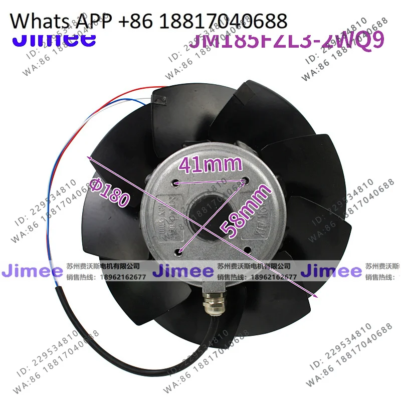 JM185FZL3-2WQ9 FAN Jimee Motor Cooling, Copper Core
JM185FZL3-2WQ9 FAN Jimee Motor Cooling, Copper Core