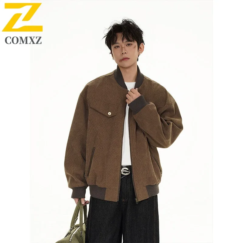 COMXZ New Men Jacket Trendy Baseball Collar Outdoor Walking Windproof Coat Leisure Zipper Pocket Lightweight Autumn Garment
COMXZ New Men Jacket Trendy Baseball Collar Outdoor Walking Windproof Coat Leisure Zipper Pocket Lightweight Autumn Garment