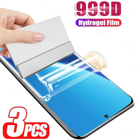 3 uds película de hidrogel para Xiaomi Mi 9 8 SE 9T Pro Max 2 3 Protector de pantalla para Mi 9 8 A3 A2 Lite 6 6X Mix 2 2S 3 película protectora