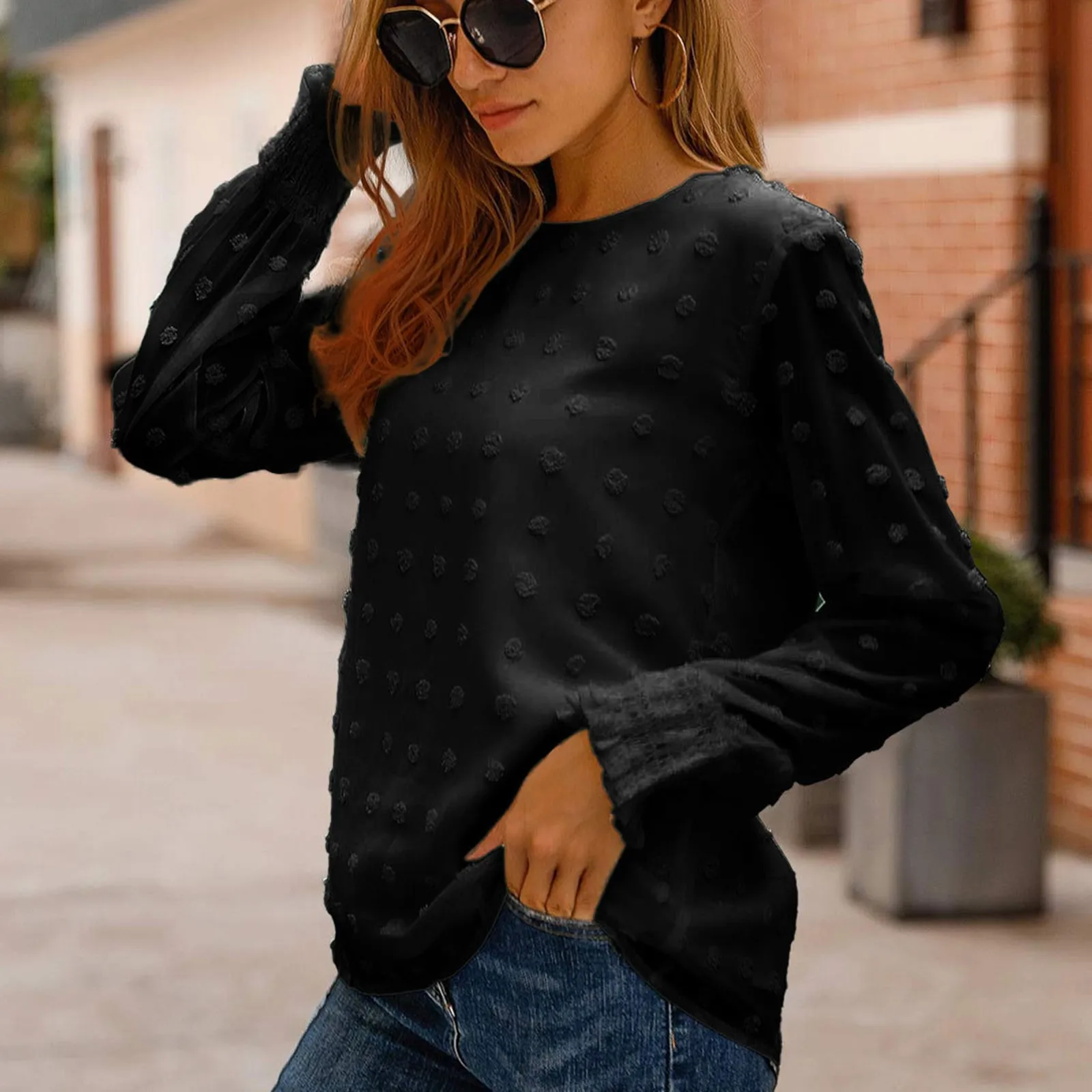 New Chic Women Chiffon Blouse Shirt Long Sleeve Loose Casual Top Womens Polka Dot Printed Double Layer Solid Color Office Shirts
New Chic Women Chiffon Blouse Shirt Long Sleeve Loose Casual Top Womens Polka Dot Printed Double Layer Solid Color Office Shirts