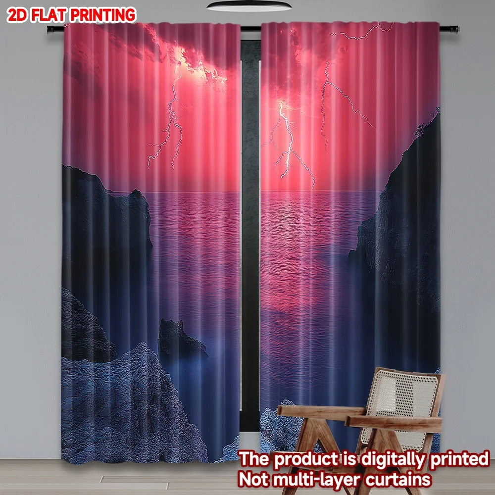 2D flat printing 2pcs Drapes Stormy Red Seascape Digital Printed Polyester Drapes Seasonal Party & Holiday Decor for Outdoor
2D flat printing 2pcs Drapes Stormy Red Seascape Digital Printed Polyester Drapes Seasonal Party & Holiday Decor for Outdoor
