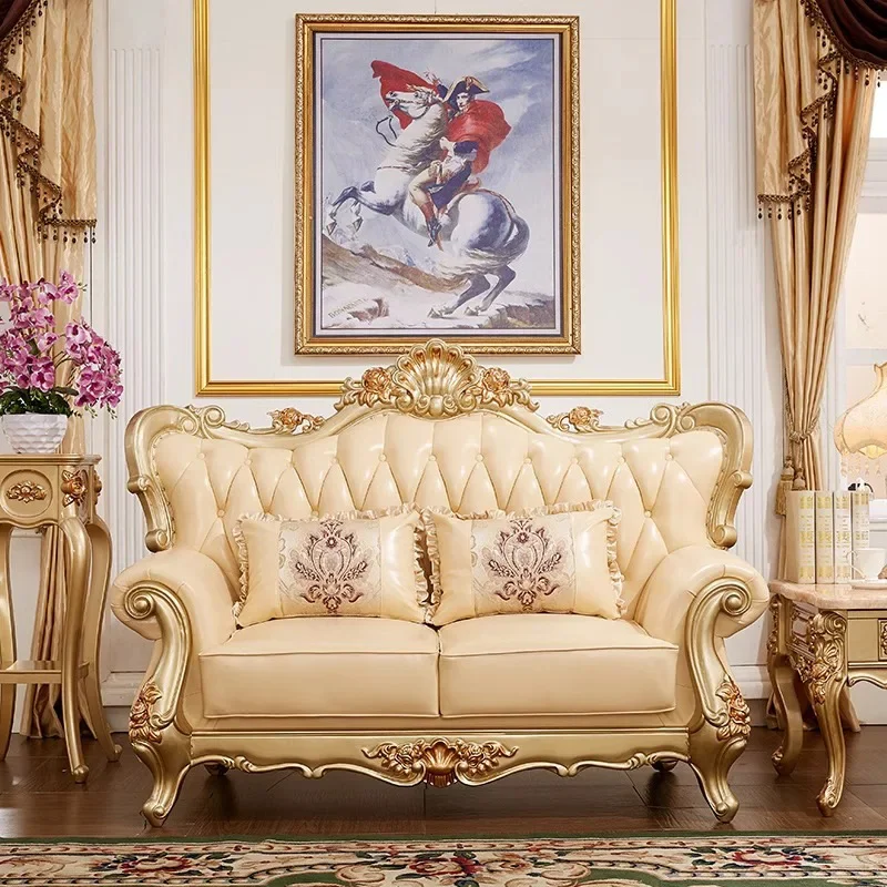 Luxury European Royal 3-seat Set Combination Solid Wood Carved Leather High-end Life Sofa
Luxury European Royal 3-seat Set Combination Solid Wood Carved Leather High-end Life Sofa