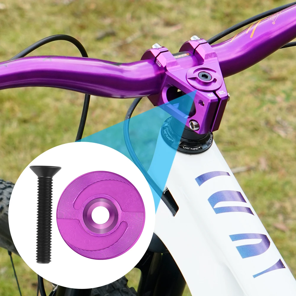 Ultralight Bicycle Headset Cap Aluminum Alloy Headset Cap Cover with Screw for 28.6mm Fork Head Tube Cycling Accessories
Ultralight Bicycle Headset Cap Aluminum Alloy Headset Cap Cover with Screw for 28.6mm Fork Head Tube Cycling Accessories