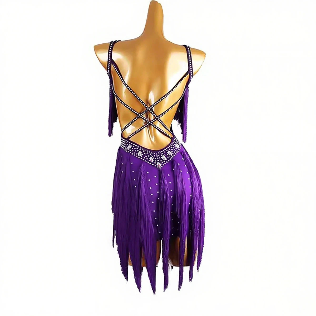 Latin Dance Dress for Women Competition Ballroom Purple Fringe Dresses Sleeveless Salsa Rumba Chacha Dancewear Stage Clothes
Latin Dance Dress for Women Competition Ballroom Purple Fringe Dresses Sleeveless Salsa Rumba Chacha Dancewear Stage Clothes