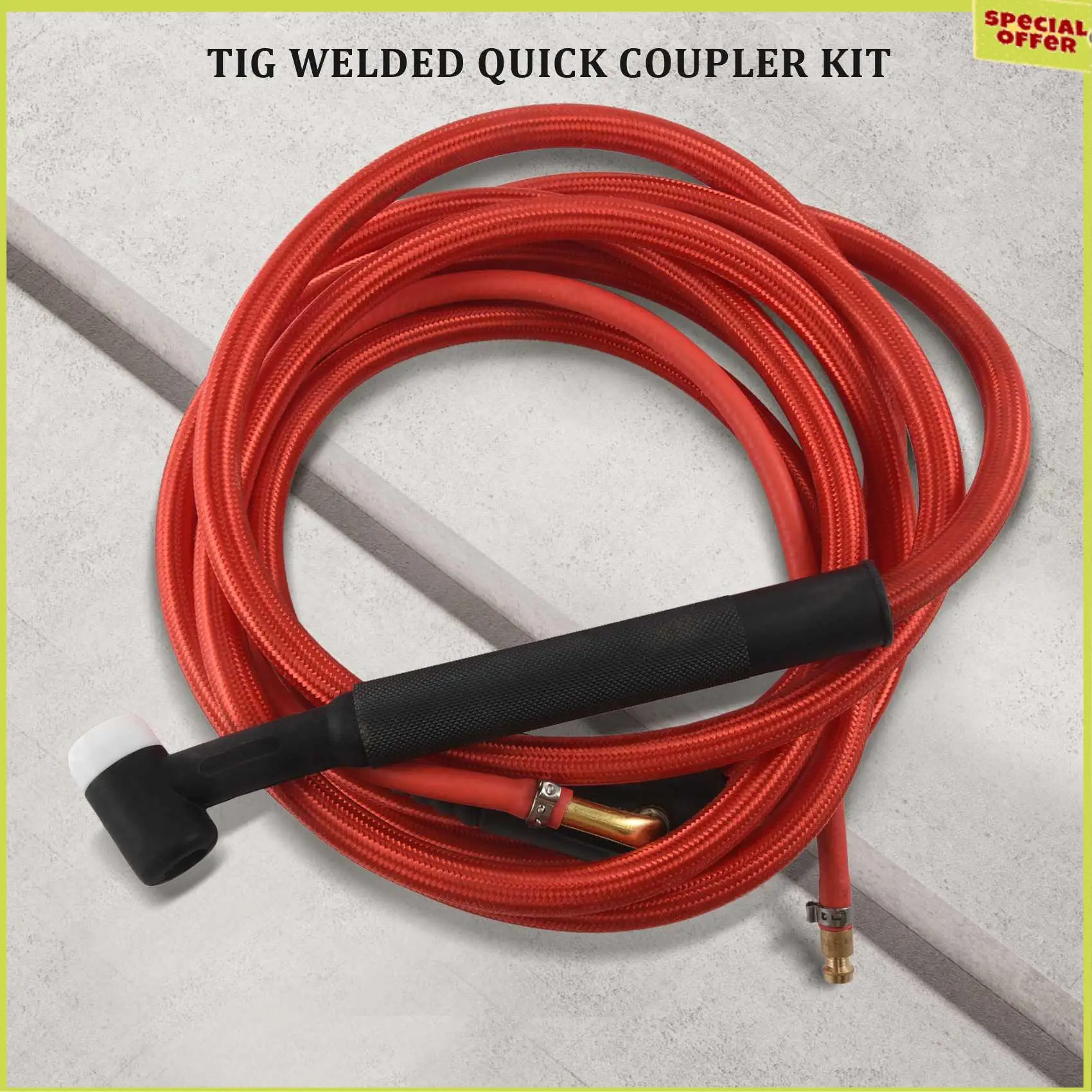 A34R TIG Welding Torch Quick Connector Gas-Electric Integrated Red Hose Cable Wires 4M 35-50 Euro Connector 13.12Ft
A34R TIG Welding Torch Quick Connector Gas-Electric Integrated Red Hose Cable Wires 4M 35-50 Euro Connector 13.12Ft