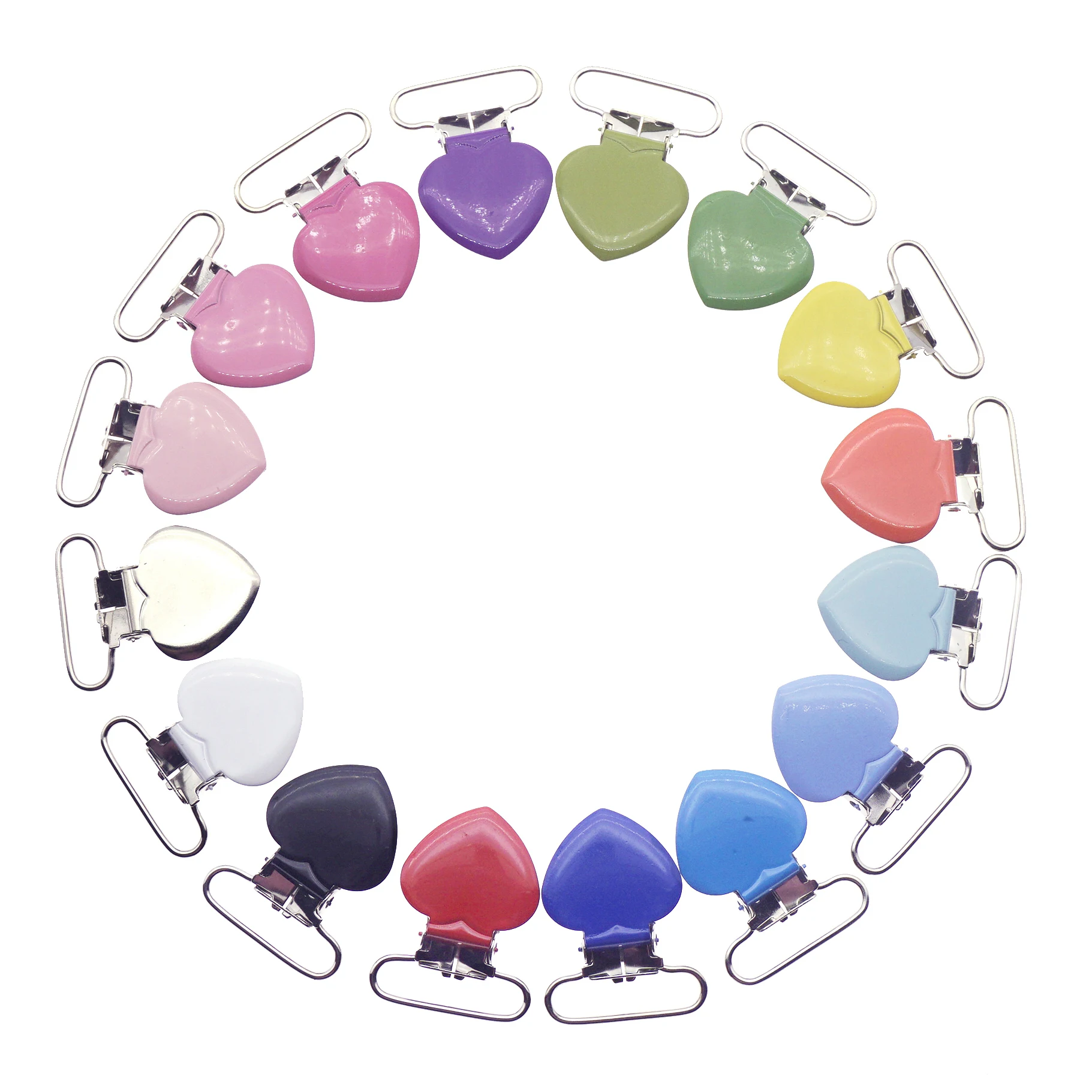 Sutoyuen 500pcs 1'' 25mm Colors Enamel Heart Shape Metal Baby Pacifier Clip Holders / Suspender Dummy Chain Clips Lead Free
Sutoyuen 500pcs 1'' 25mm Colors Enamel Heart Shape Metal Baby Pacifier Clip Holders / Suspender Dummy Chain Clips Lead Free
