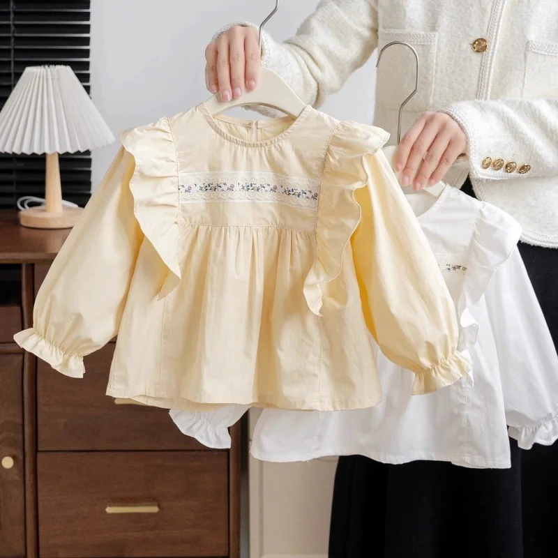 Girl's 2026 Spring New Korean Princess Doll Shirt Sweet Baby Ruffle Edge Flying Sleeve Top Shirt, 2-8 Year Old Children's Gift
Girl's 2026 Spring New Korean Princess Doll Shirt Sweet Baby Ruffle Edge Flying Sleeve Top Shirt, 2-8 Year Old Children's Gift