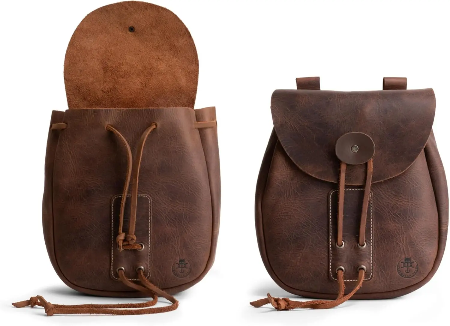 Handmade Full Grain Leather Bushcraft Bag, Portable Safe Pouch for Money, Coins, Bills & Valuables in Bourbon Brown
Handmade Full Grain Leather Bushcraft Bag, Portable Safe Pouch for Money, Coins, Bills & Valuables in Bourbon Brown