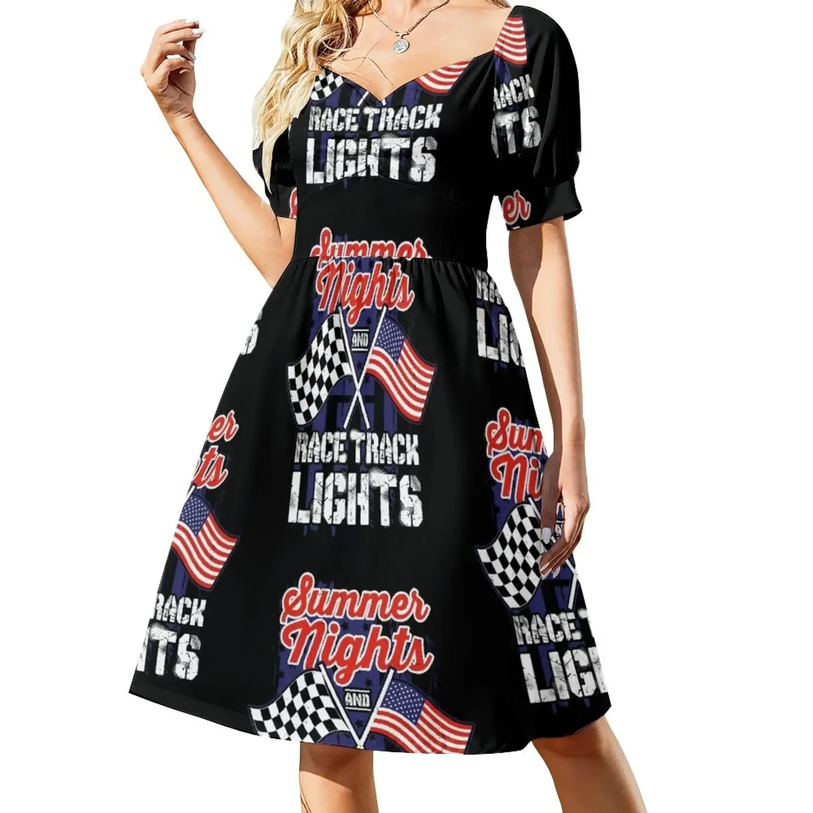Racing Summer Nights Race Track Lights Flags Gift Short-Sleeved Dress evening dress dress for woman
Racing Summer Nights Race Track Lights Flags Gift Short-Sleeved Dress evening dress dress for woman