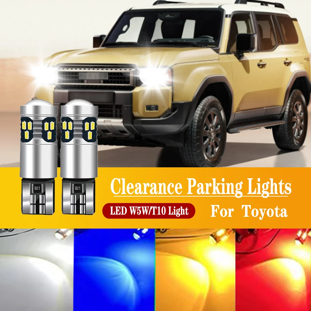 2PCS LED Parking Light T10 W5W Clearance Lamp For Toyota Land Cruiser 100 200 1996-2011 2007 2008 2009 2010
2PCS LED Parking Light T10 W5W Clearance Lamp For Toyota Land Cruiser 100 200 1996-2011 2007 2008 2009 2010