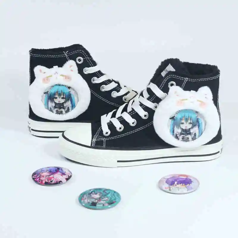 Cartoon Hatsune Miku Future Plush High Top Canvas Shoes Autumn and Winter New Girls Thickened Cotton Shoes Festival Gift
Cartoon Hatsune Miku Future Plush High Top Canvas Shoes Autumn and Winter New Girls Thickened Cotton Shoes Festival Gift