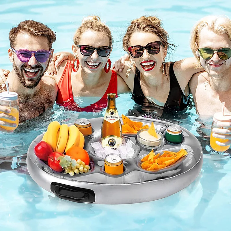 PVC Inflatable Water Bar Ice Bucket Pool Party Beverage Food Tray Porous Beverage Cooling Cup Holder
PVC Inflatable Water Bar Ice Bucket Pool Party Beverage Food Tray Porous Beverage Cooling Cup Holder