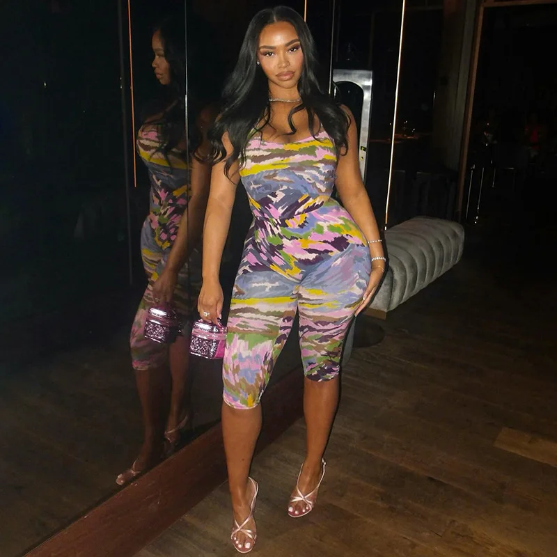 Colorful Print Skinny 2 Piece Set Women Fashion Sexy Tank Bodysuits Tops + Peach Hip Slim Calf Length Pants Street Tracksuits
Colorful Print Skinny 2 Piece Set Women Fashion Sexy Tank Bodysuits Tops + Peach Hip Slim Calf Length Pants Street Tracksuits