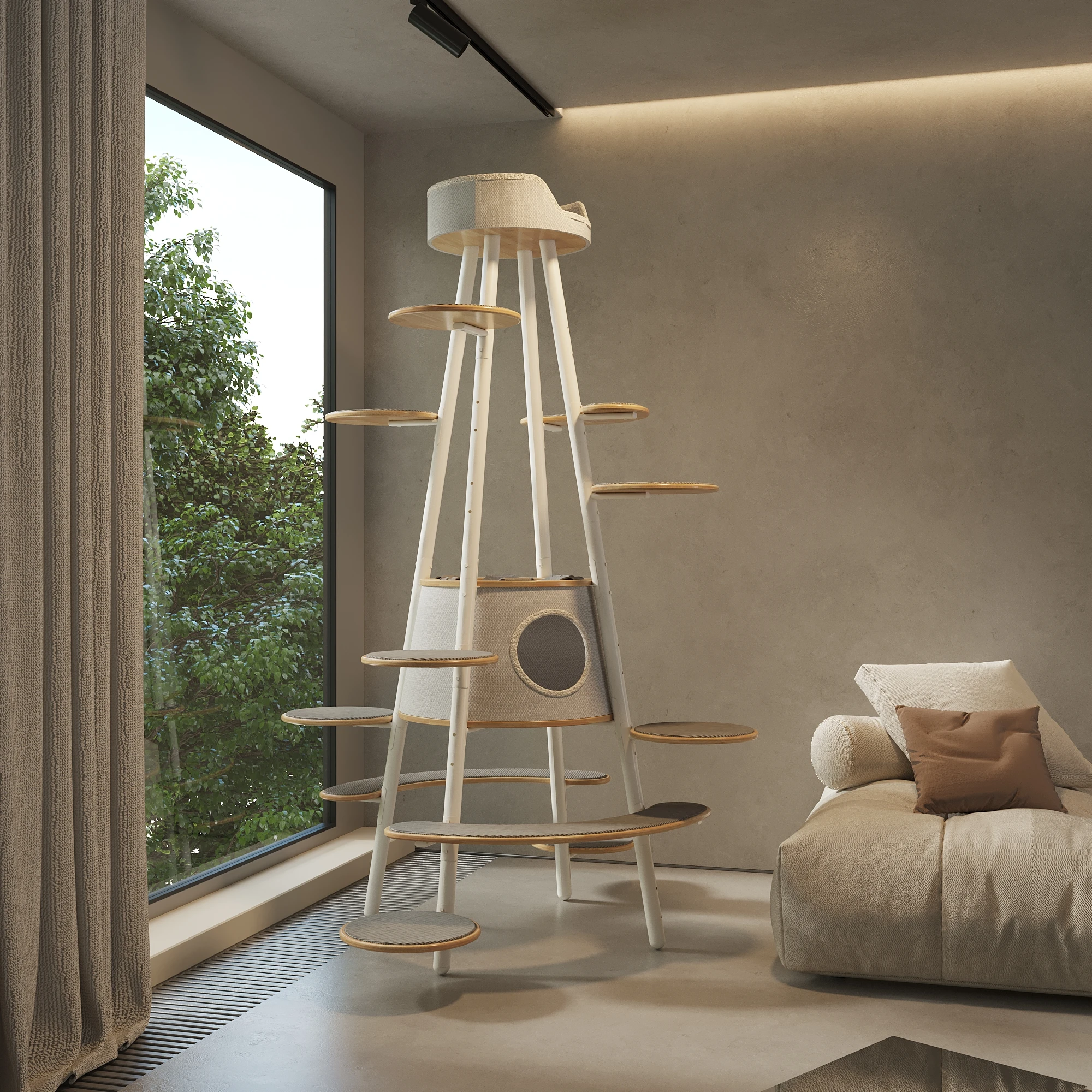 Adjustable Multi Platform Carbon Steel Column Washable Scratching Cloth Luxury Indoor Cat Condo Climb Tree Tower
Adjustable Multi Platform Carbon Steel Column Washable Scratching Cloth Luxury Indoor Cat Condo Climb Tree Tower