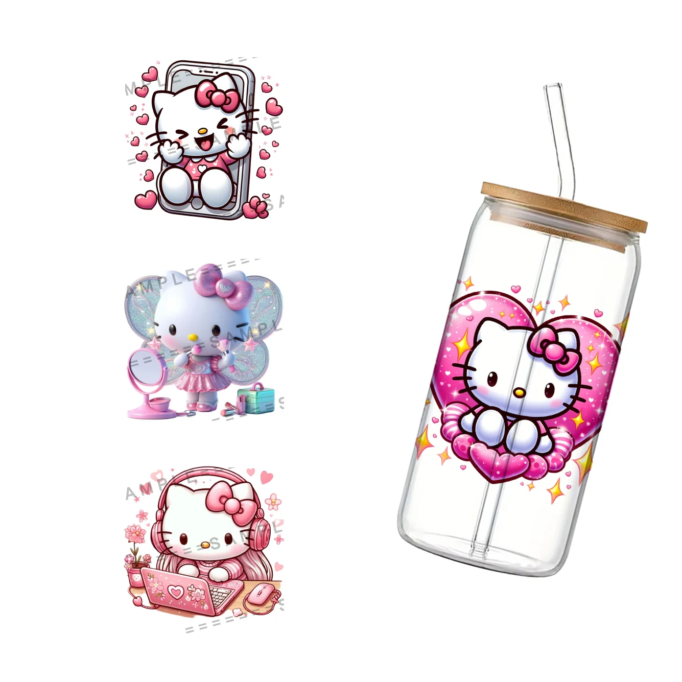 Sanrio Hello Kitty For Libbey 16oz Can Glass 3D Waterproof UV DTF Coffee Can Wrap Libbey Glass Wrap 11x11cm
Sanrio Hello Kitty For Libbey 16oz Can Glass 3D Waterproof UV DTF Coffee Can Wrap Libbey Glass Wrap 11x11cm