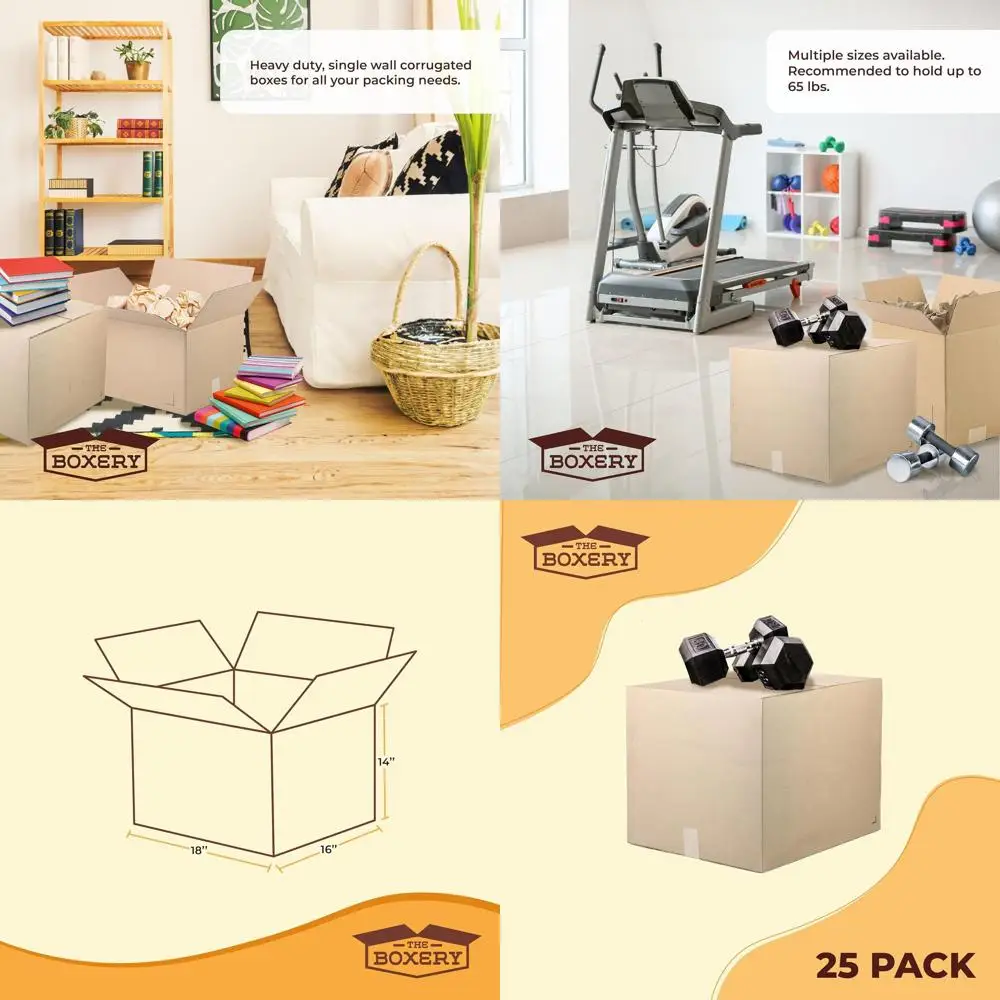 25-Pack 18x16x14 ECT44 Brown Kraft Corrugated Boxes for Shipping, Packing, and Storage - Recyclable, USA Made
25-Pack 18x16x14 ECT44 Brown Kraft Corrugated Boxes for Shipping, Packing, and Storage - Recyclable, USA Made