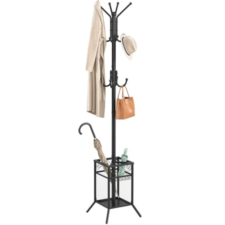 Coat Rack Freestanding, Coat Tree with Umbrella Holder, Metal Coat Rack Stand with 12 Hooks, Modern Standing Coat Hanger Stand,
Coat Rack Freestanding, Coat Tree with Umbrella Holder, Metal Coat Rack Stand with 12 Hooks, Modern Standing Coat Hanger Stand,