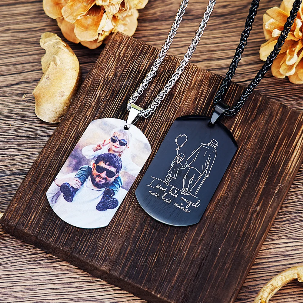 Personalized Color Photo Necklace Stainless Steel Laser Engrave Text Picture Name Logo Pedent Jewelry
Personalized Color Photo Necklace Stainless Steel Laser Engrave Text Picture Name Logo Pedent Jewelry