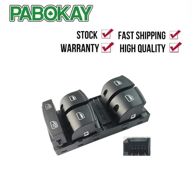 Electric Power Window Master Switch 4F0959851F For 2005-2012 Audi A3 A6 S6 Q7
Electric Power Window Master Switch 4F0959851F For 2005-2012 Audi A3 A6 S6 Q7