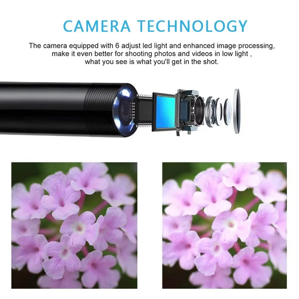 5.5/7.0MM Type-C Endoscope Camera with 6 Adjustable LEDs USB Android Flexible Inspection Borescope for Phone PC
5.5/7.0MM Type-C Endoscope Camera with 6 Adjustable LEDs USB Android Flexible Inspection Borescope for Phone PC