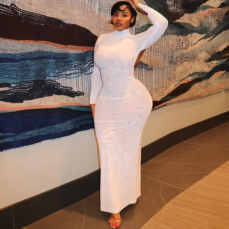 Elegant Slim Fit Women's Dress Sexy Backless Hip Skirt Stand Collar Long Sleeve Solid Color Slimming Long Dress
Elegant Slim Fit Women's Dress Sexy Backless Hip Skirt Stand Collar Long Sleeve Solid Color Slimming Long Dress