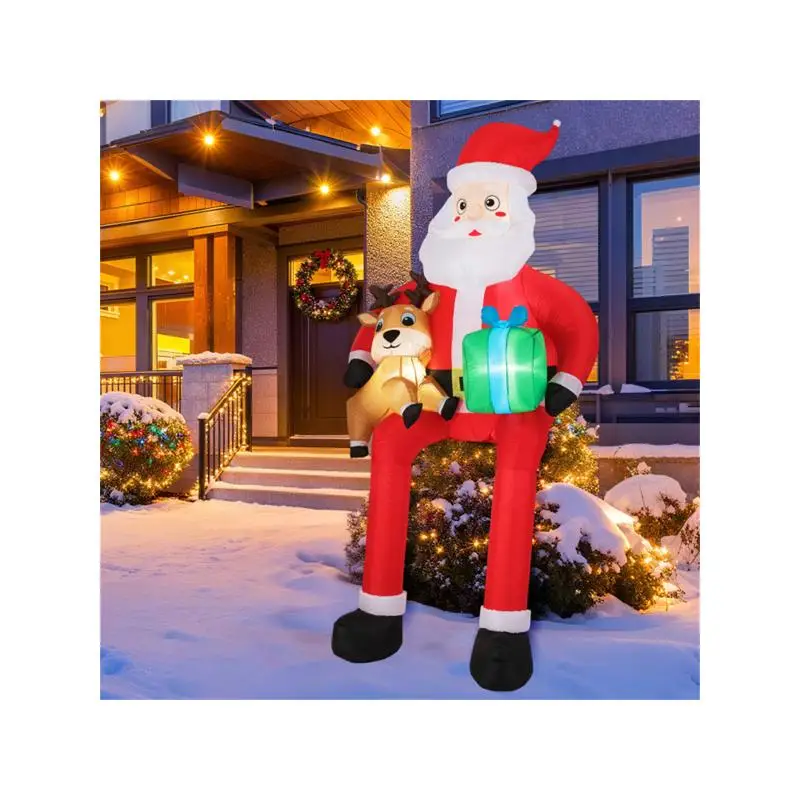 9.5ft Inflatable Santa Decoration with 4 LED Lights, Quick Inflate 210T Polyester Xmas Outdoor Decor
9.5ft Inflatable Santa Decoration with 4 LED Lights, Quick Inflate 210T Polyester Xmas Outdoor Decor