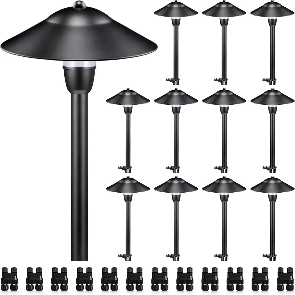 LED Low Voltage Landscape Lights 3W Cast-Aluminum Pathway Lights Low Voltage 12-24V Waterproof Landscape Path Lights 12 Pack
LED Low Voltage Landscape Lights 3W Cast-Aluminum Pathway Lights Low Voltage 12-24V Waterproof Landscape Path Lights 12 Pack