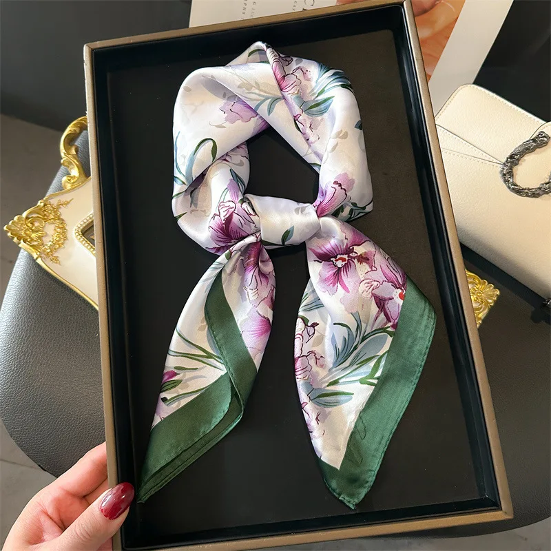 5Colors 100% Real Silk Scarf Women Square Neck Tie Wrist Shawls Wraps for Ladies Foulard Scarves Hijab Bandana 58*58cm
5Colors 100% Real Silk Scarf Women Square Neck Tie Wrist Shawls Wraps for Ladies Foulard Scarves Hijab Bandana 58*58cm