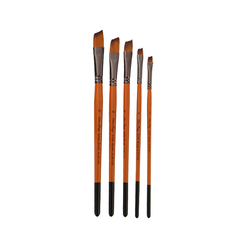 5pcs Paint Brush Set Nylon Bristles Oil Watercolor Brushes for Student Beginner Artists Drawing Painting Tools
5pcs Paint Brush Set Nylon Bristles Oil Watercolor Brushes for Student Beginner Artists Drawing Painting Tools