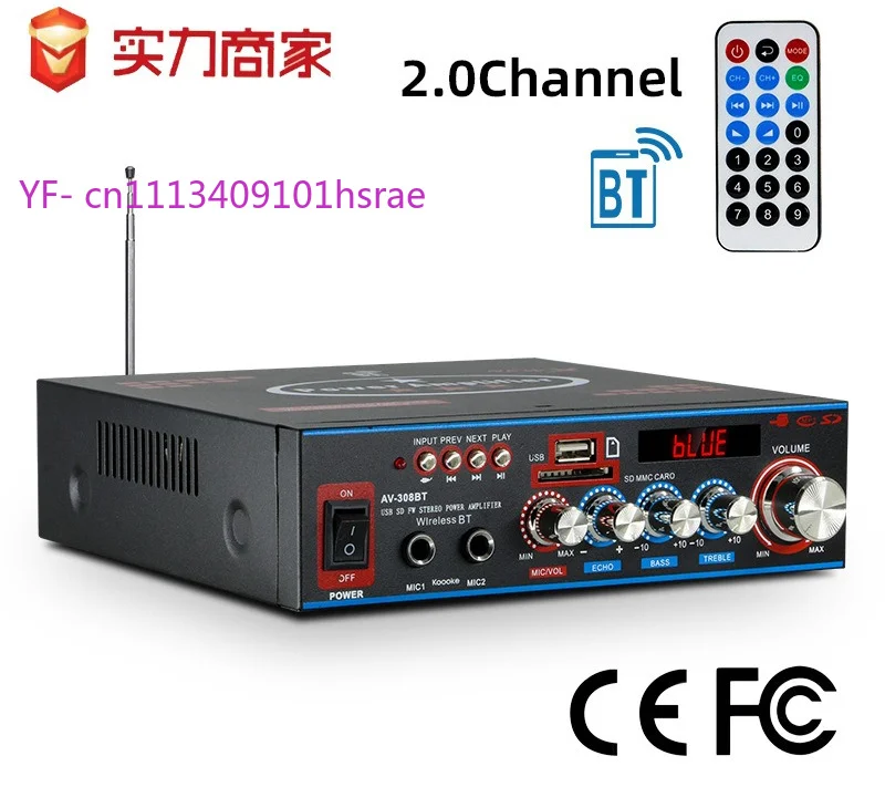 Mini Bluetooth Amplifier, 220V AC/12V DC, USB/TF/FM Radio, HiFi Stereo Audio Power Amp for Home Car
Mini Bluetooth Amplifier, 220V AC/12V DC, USB/TF/FM Radio, HiFi Stereo Audio Power Amp for Home Car