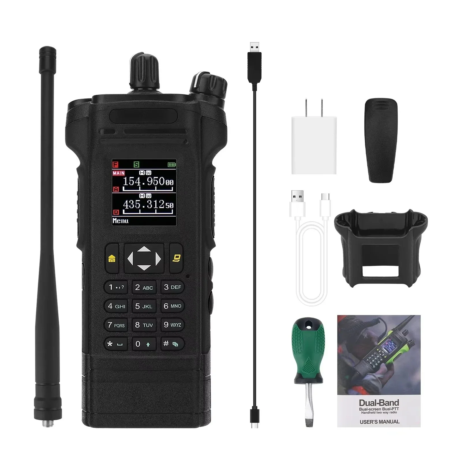 APX-8000 12W VHF UHF Walkie Talkie Dual Band Radio (Black) Duplex Mode + Programming Cable
APX-8000 12W VHF UHF Walkie Talkie Dual Band Radio (Black) Duplex Mode + Programming Cable