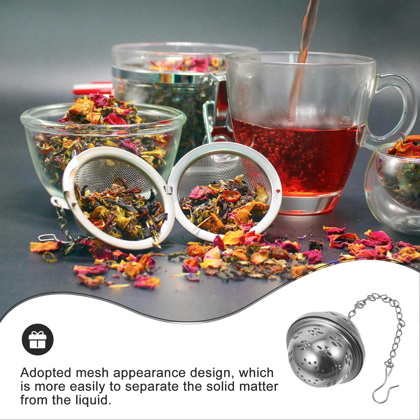 1pcs 5.2Cm Stainless Steel Spice Seasoning Strainer Tea Infuser For Loose Leaf Cooking Soup Pot Stewed Filter Basket Kitchen
1pcs 5.2Cm Stainless Steel Spice Seasoning Strainer Tea Infuser For Loose Leaf Cooking Soup Pot Stewed Filter Basket Kitchen