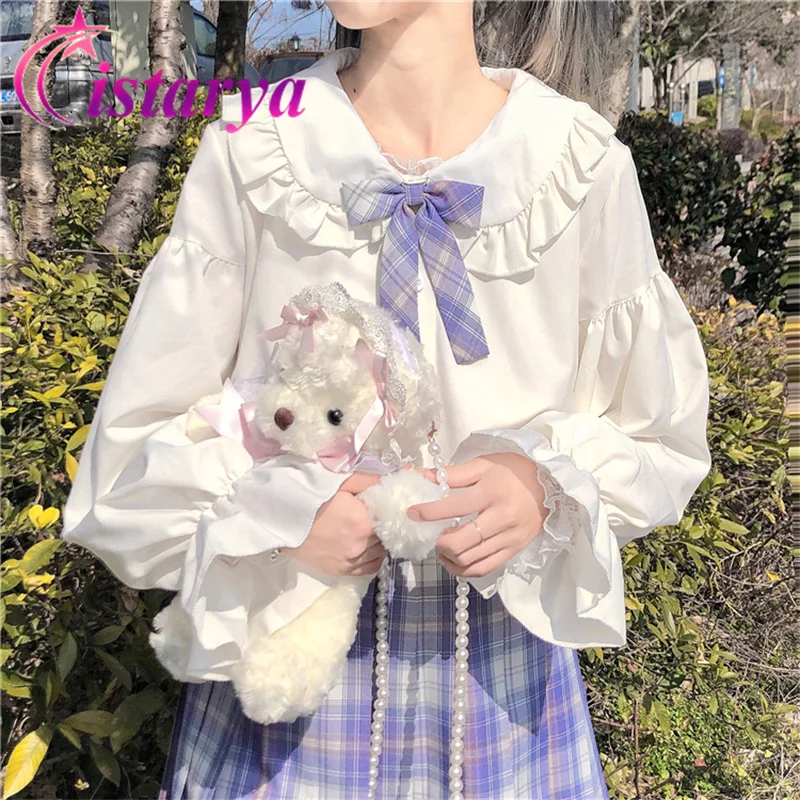 Harajuku Y2k Lolita Blouses Women Preppy Style Sweet Plaid Bow Ruffles Long Sleeve Shirts Japanese Kawaii JK Shirt Mujer Tops
Harajuku Y2k Lolita Blouses Women Preppy Style Sweet Plaid Bow Ruffles Long Sleeve Shirts Japanese Kawaii JK Shirt Mujer Tops