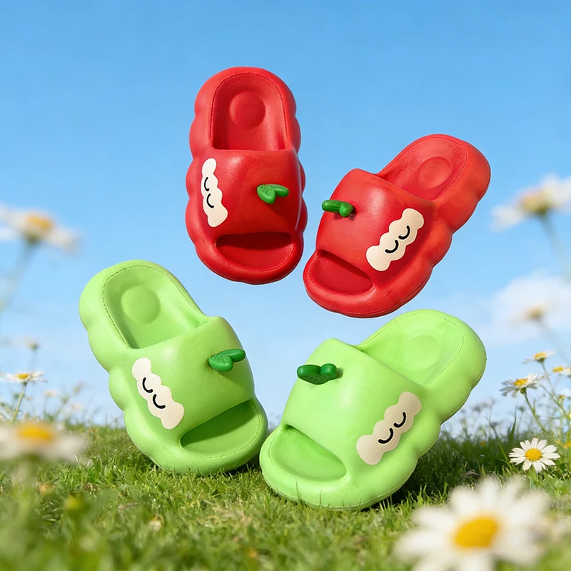 Kids Cute 3D Apple Face Slippers, Non-Slip Thick Sole, Quick-Dry EVA Summer Indoor Outdoor Beach Slide Sandals for Boys Girls
Kids Cute 3D Apple Face Slippers, Non-Slip Thick Sole, Quick-Dry EVA Summer Indoor Outdoor Beach Slide Sandals for Boys Girls