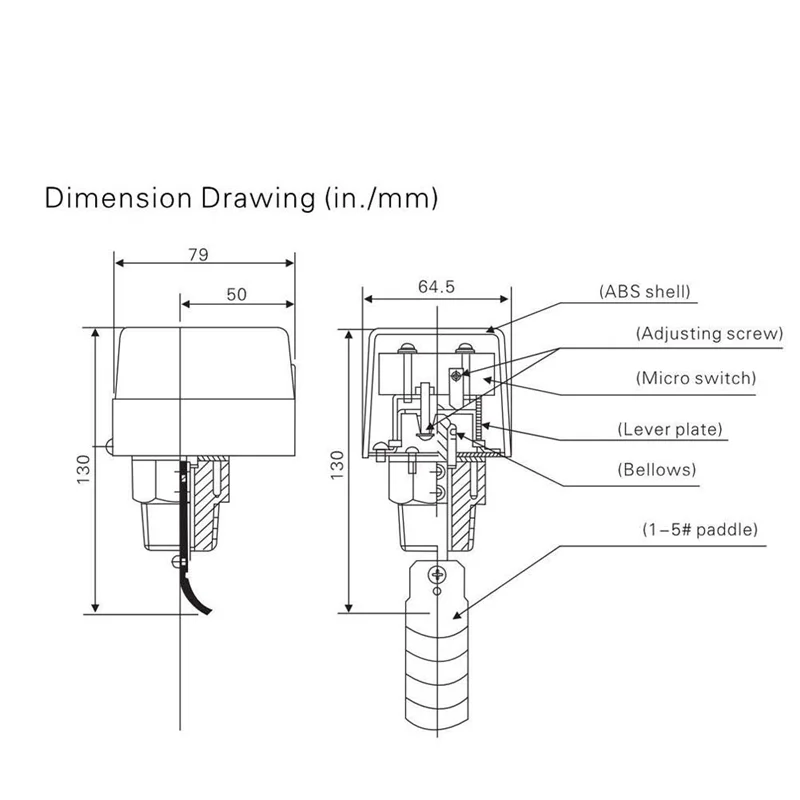 ABSE-HFS-25 1-дюймовый/DN25 Переключатель потока, Переключатель управления лопастной способностью жидкостной воды SPDT, контакт 6-380 В
ABSE-HFS-25 1-дюймовый/DN25 Переключатель потока, Переключатель управления лопастной способностью жидкостной воды SPDT, контакт 6-380 В