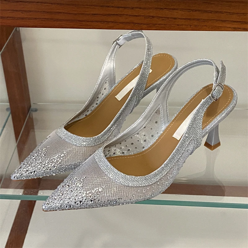 Eilyken Sexy Crystal Breathable Mesh Buckle Strap Women Pumps Sandals Elegant Thin High Heels Slingbacks Mule Shoes
Eilyken Sexy Crystal Breathable Mesh Buckle Strap Women Pumps Sandals Elegant Thin High Heels Slingbacks Mule Shoes