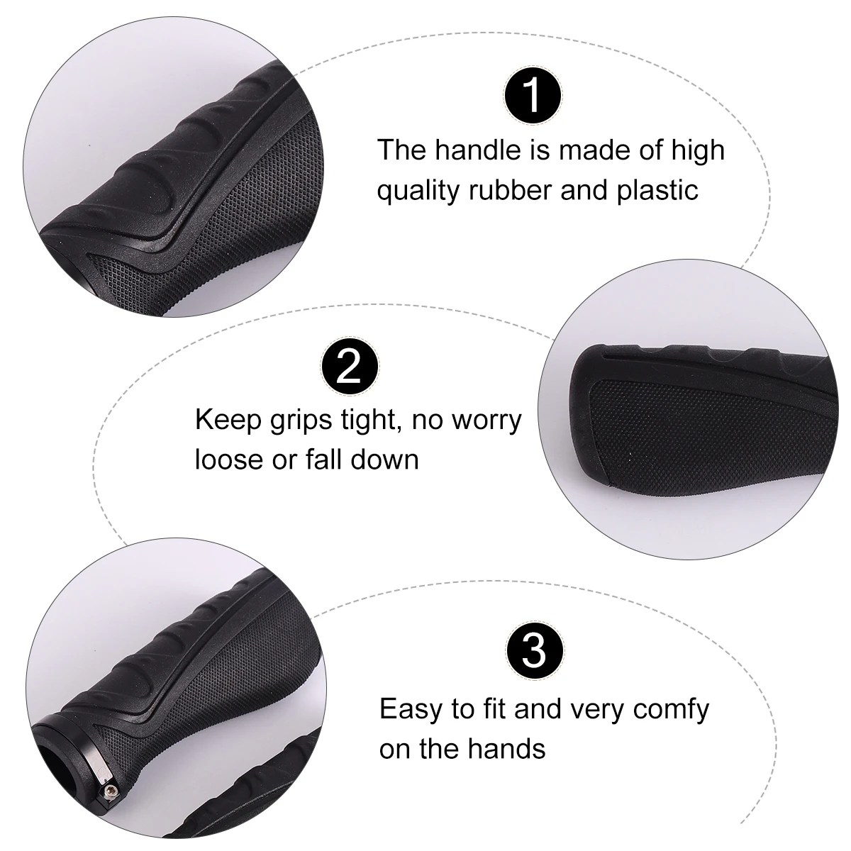 2pcs Bike Handlebar Grips Non Slip Comfort Black Child Universal Rubber Plastic Easy Install Traction Control Sweating Rain
2pcs Bike Handlebar Grips Non Slip Comfort Black Child Universal Rubber Plastic Easy Install Traction Control Sweating Rain