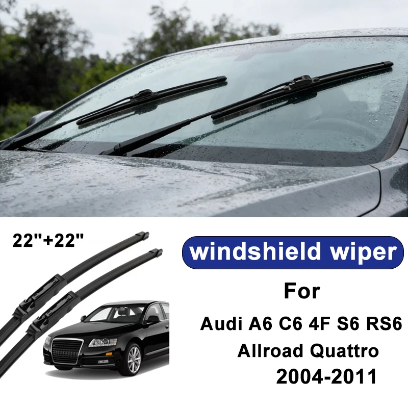 For Audi A6 C6 4F S6 RS6 Allroad Quattro 04-11 car windshield front/rear wipers, silent wiper blades,car blade brush accessories
For Audi A6 C6 4F S6 RS6 Allroad Quattro 04-11 car windshield front/rear wipers, silent wiper blades,car blade brush accessories