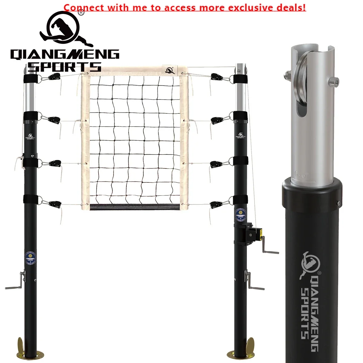Inground Steel Volleyball Poles With Net Portable Volleyball Post And Net Volley Stand 
Inground Steel Volleyball Poles With Net Portable Volleyball Post And Net Volley Stand