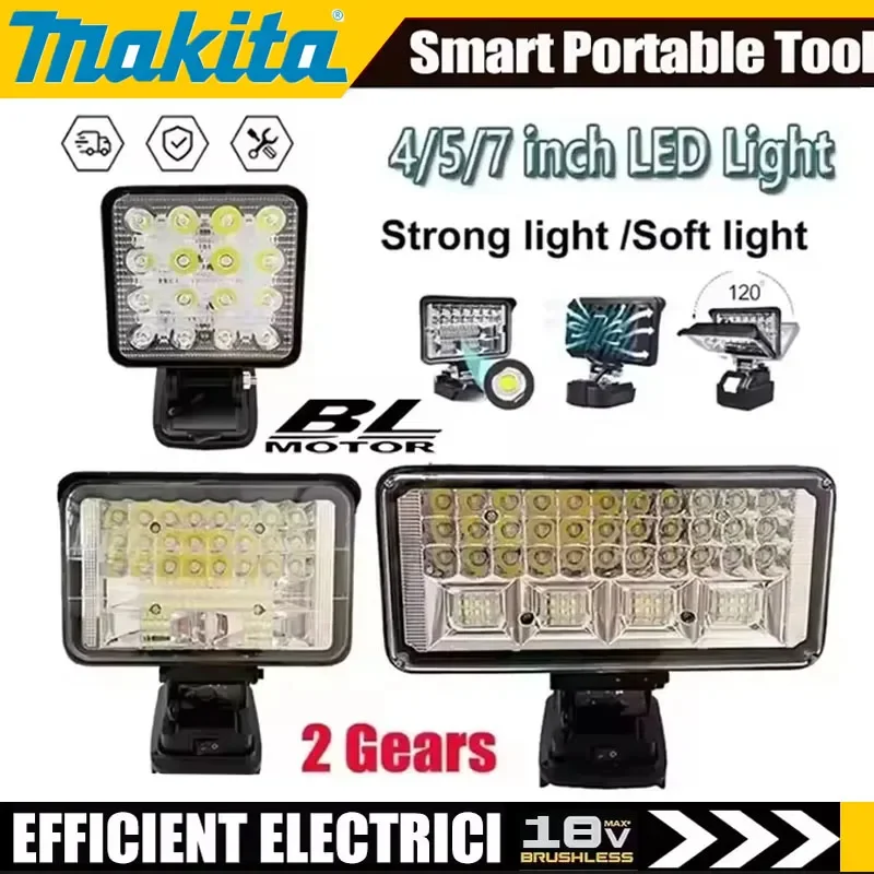 Портативный светодиодный прожектор Makita 4/5/7 дюймов, беспроводной, для работы на улице, рыбалки, ручной, аварийный, совместим с аккумулятором 18В
Портативный светодиодный прожектор Makita 4/5/7 дюймов, беспроводной, для работы на улице, рыбалки, ручной, аварийный, совместим с аккумулятором 18В