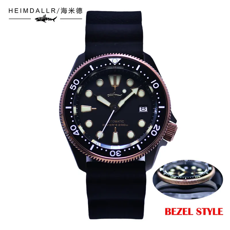 Heimdallr 44.8mm Black Dial Sapphire Black PVD Coated Case NH35 Automatic Movement Men's SKX007 Diver Watch Rubber Strap 20Bar
Heimdallr 44.8mm Black Dial Sapphire Black PVD Coated Case NH35 Automatic Movement Men's SKX007 Diver Watch Rubber Strap 20Bar