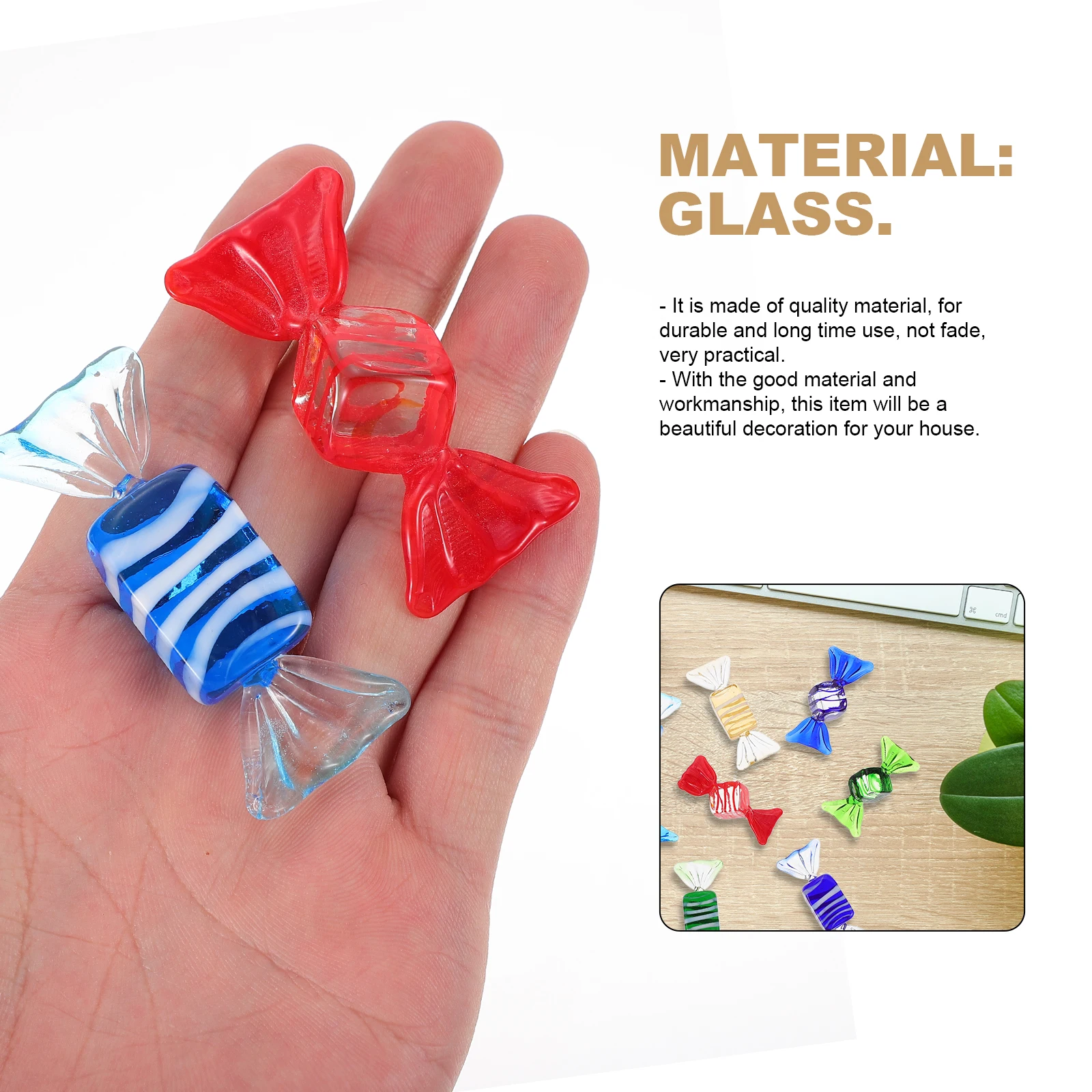 8Pcs Colorful Glass Candy Ornaments Decorative Home Office Bedroom Desktop Decoration Creative Candy Crafts Home Decoration
8Pcs Colorful Glass Candy Ornaments Decorative Home Office Bedroom Desktop Decoration Creative Candy Crafts Home Decoration