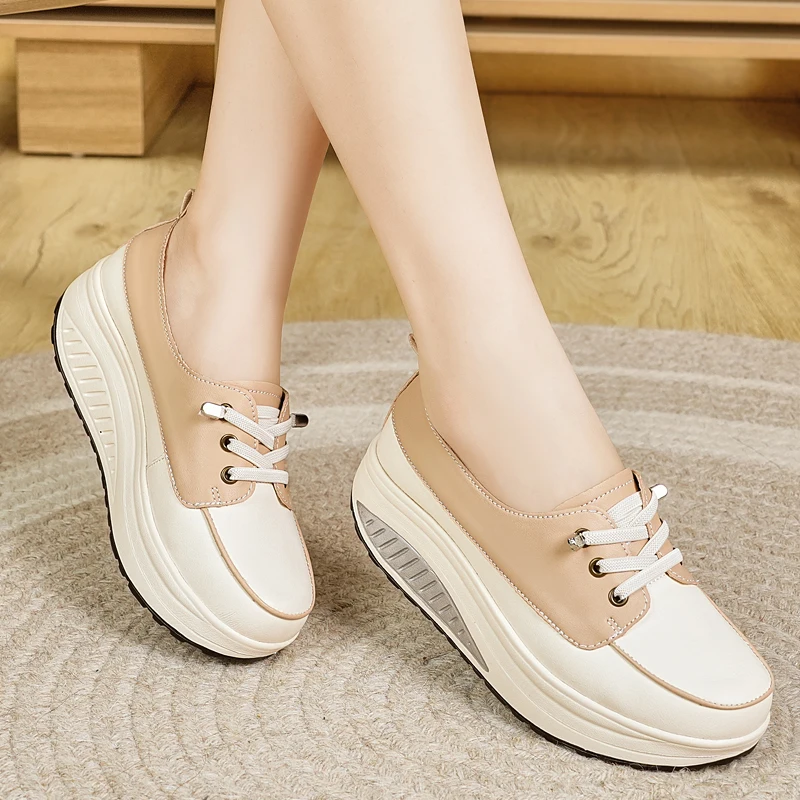 Женские туфли на танкетке для увеличения роста больших размеров, на толстой подошве, на платформе, на шнуровке, повседневные прогулочные туфли
Женские туфли на танкетке для увеличения роста больших размеров, на толстой подошве, на платформе, на шнуровке, повседневные прогулочные туфли