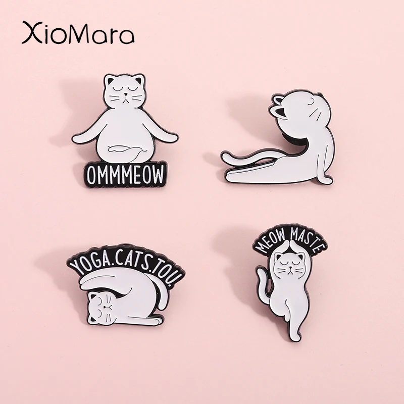 Meow Maste Leisurely And Relaxed State Yoga.Cats.Tou Enamel Pins Creative Ommmeow Brooch Lapel Badge Jewelry Gifts For Kids
Meow Maste Leisurely And Relaxed State Yoga.Cats.Tou Enamel Pins Creative Ommmeow Brooch Lapel Badge Jewelry Gifts For Kids 