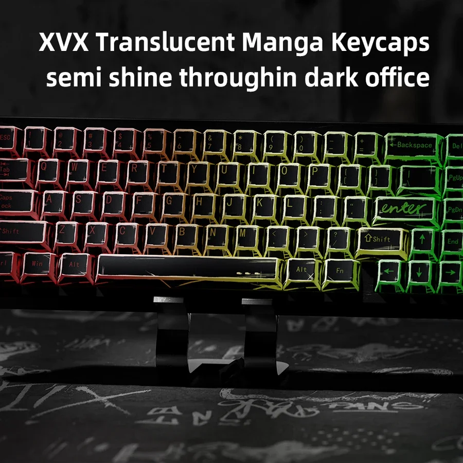Black Graffiti Classic Comic Keycaps Five-sided Sublimation PBT Engraved Original Highly Mechanical Keyboard Keycaps
Black Graffiti Classic Comic Keycaps Five-sided Sublimation PBT Engraved Original Highly Mechanical Keyboard Keycaps