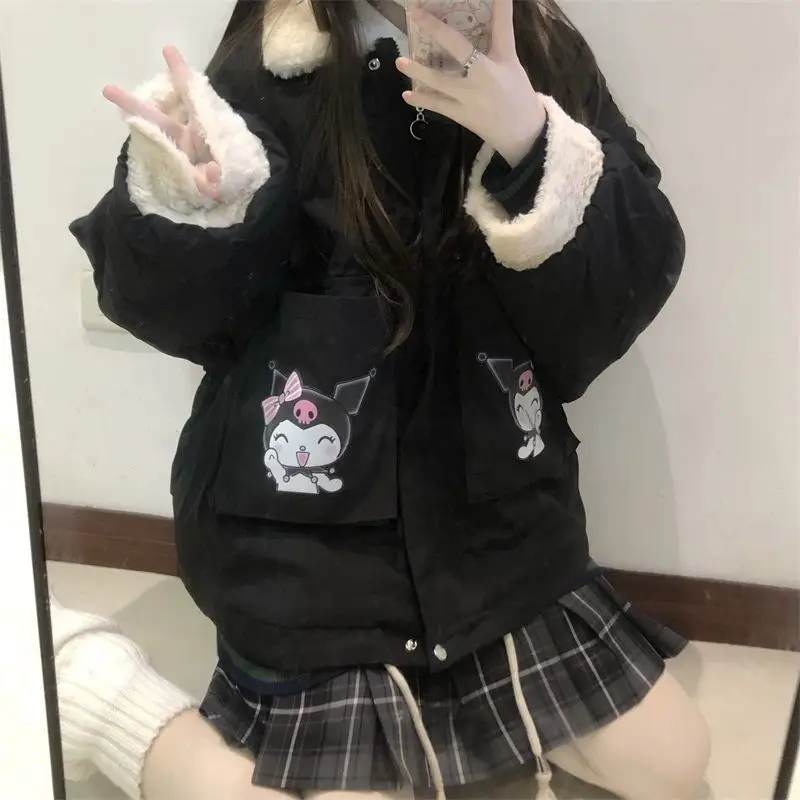 New Sanrio Kawaii Kuromi Winter Cotton-Padded Coat Girl Heart Cute Cartoon Anime Padded Jacket Thick Coat Tide Gift for Kids
New Sanrio Kawaii Kuromi Winter Cotton-Padded Coat Girl Heart Cute Cartoon Anime Padded Jacket Thick Coat Tide Gift for Kids