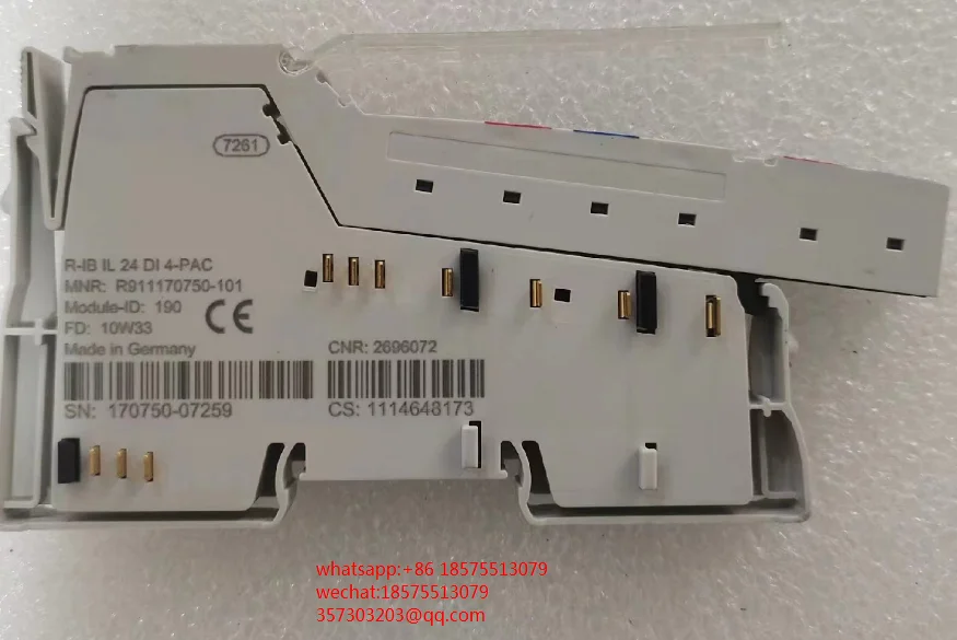 FOR R-IB IL 24 DI 4-PAC R911170750-101 Digital I/O Module R-IBIL24DI4-PAC 1 PIECE
FOR R-IB IL 24 DI 4-PAC R911170750-101 Digital I/O Module R-IBIL24DI4-PAC 1 PIECE