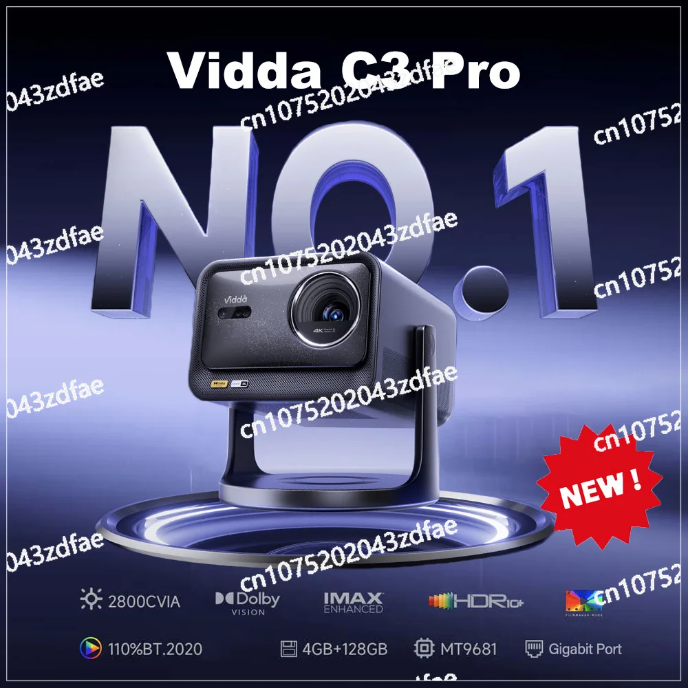 Video Game Beamer WiFi7 Soundby Home Theater ProjectorVidda C3 Pro 4k Overhead Projector DLP Laser Cinema 2800 CVIA Lumens
Video Game Beamer WiFi7 Soundby Home Theater ProjectorVidda C3 Pro 4k Overhead Projector DLP Laser Cinema 2800 CVIA Lumens